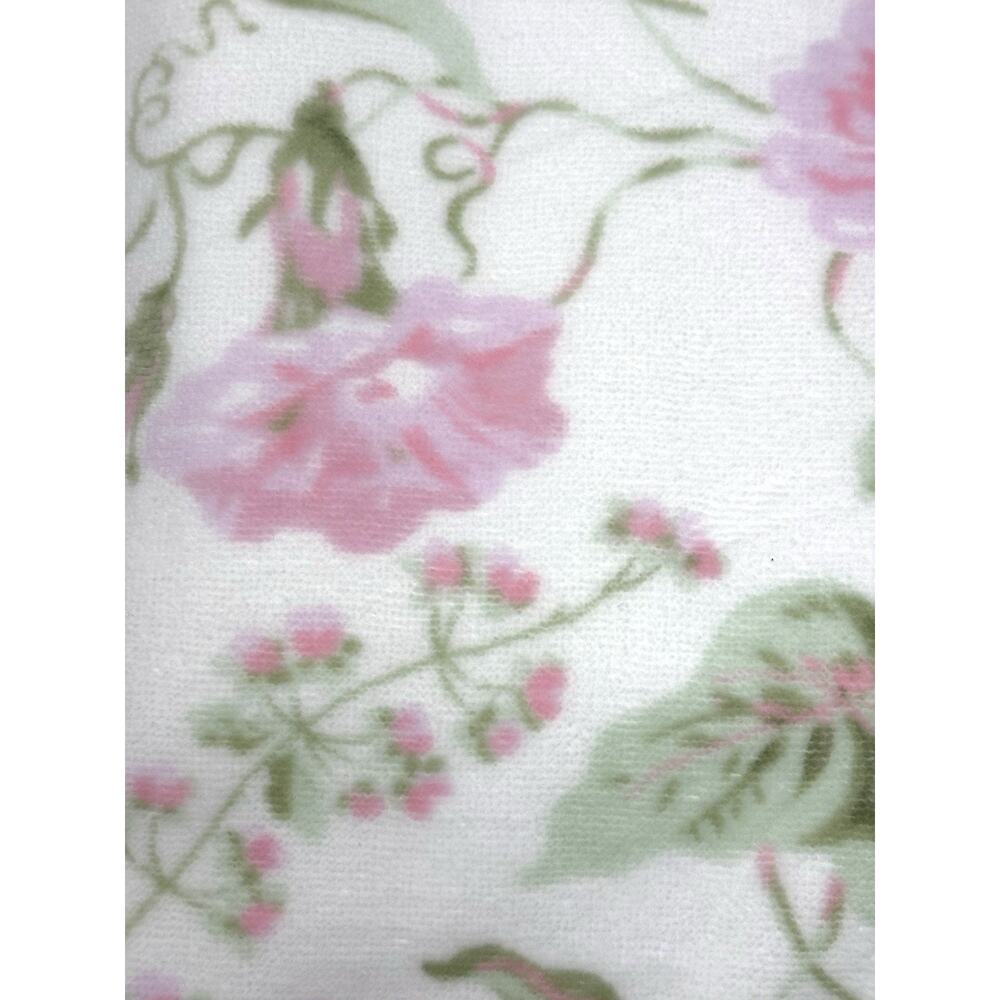 Laura Ashley Bath Towels Set Morning Gloria Floral 4 Pcs Pink Green White NWT - Picture 3 of 9
